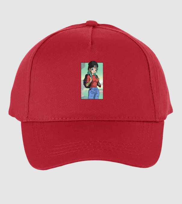 dragon ball bulma model roșu pe tricou