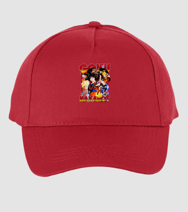 goku dragonball model roșu pe tricou