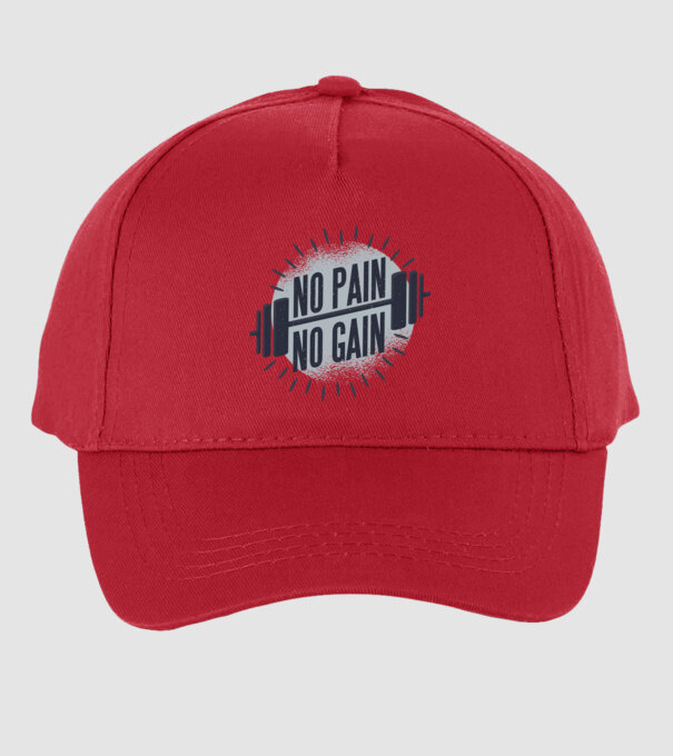 No pain no gain round model roșu pe tricou