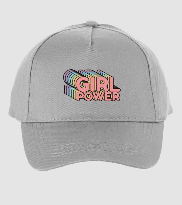 Girl power model gri pe tricou