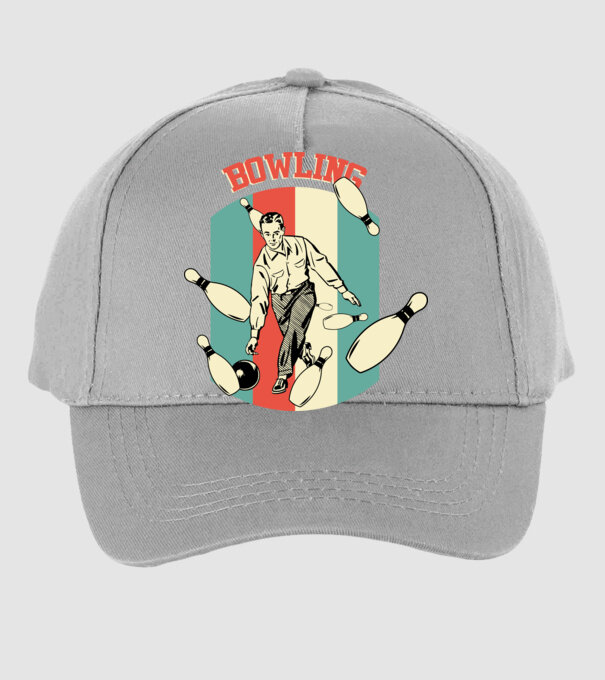 Retro Bowling model gri pe tricou