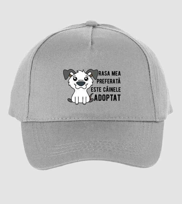 Rasa mea preferată este câinele adoptat model gri pe tricou