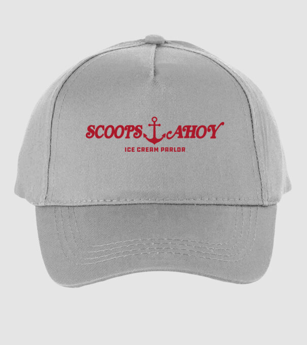 scoops and ahoy stranger things model gri pe tricou