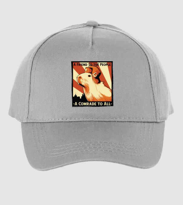 Soviet Capybara model gri pe tricou