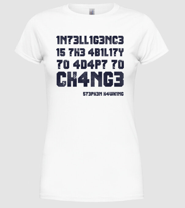 573PH3N H4WK1NG model alb pe tricou