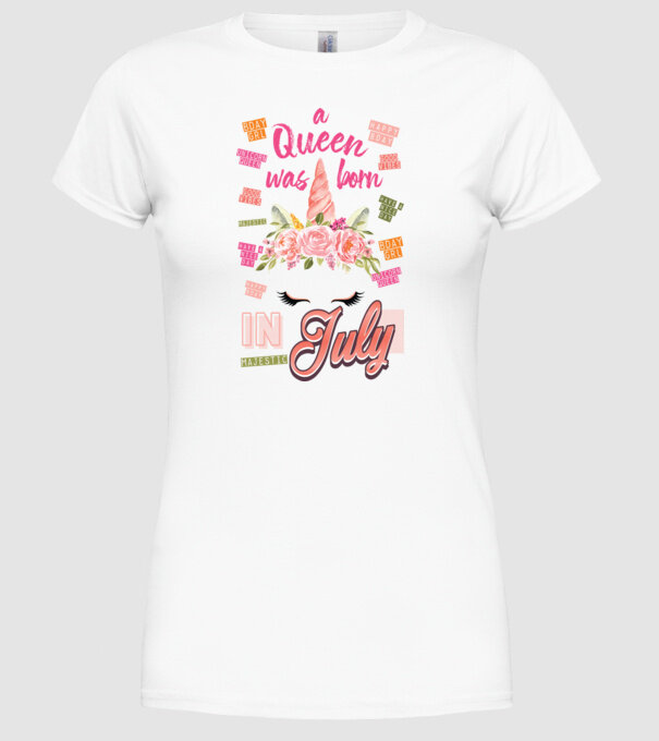 A queen was born in JÚLIUS model alb pe tricou