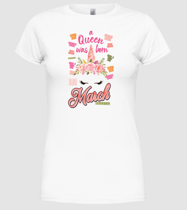 A queen was born in MÁRCIUS model alb pe tricou