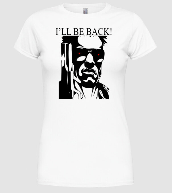 A Terminátor model alb pe tricou
