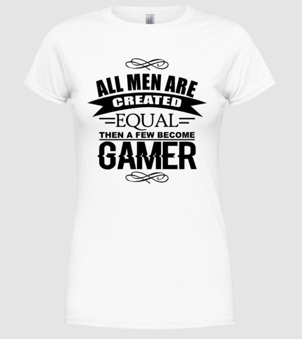 All men are created equal... model alb pe tricou