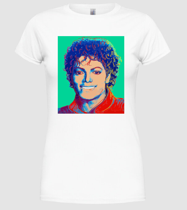 Micheal Jackson Art model alb pe tricou