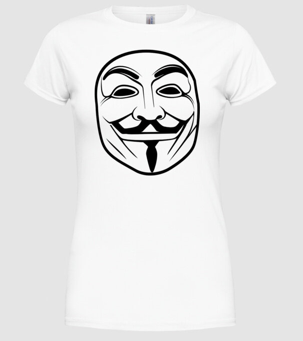 Anonymus model alb pe tricou