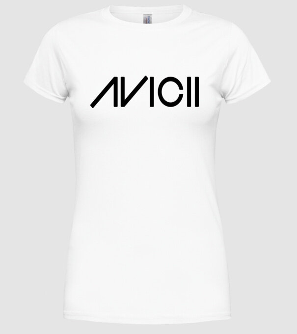 Avicii Logo model alb pe tricou