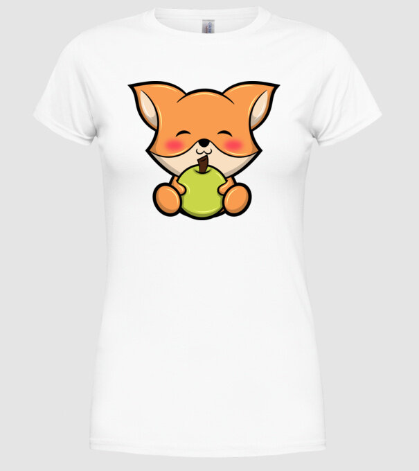Baby Fox model alb pe tricou