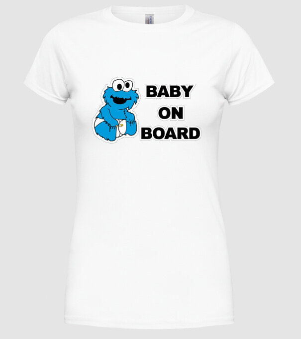 Baby Monster model alb pe tricou