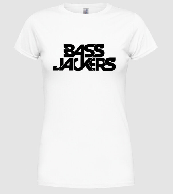 Bass Jackers model alb pe tricou