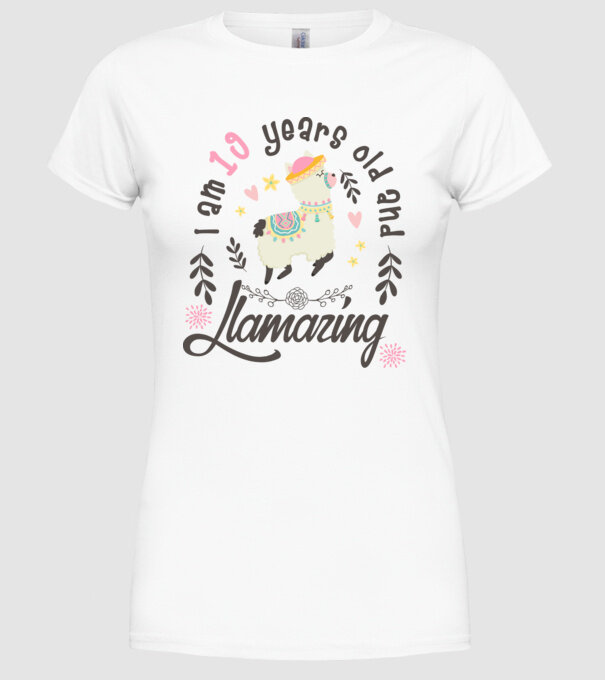 Birthday Llamazing 19 years old model alb pe tricou