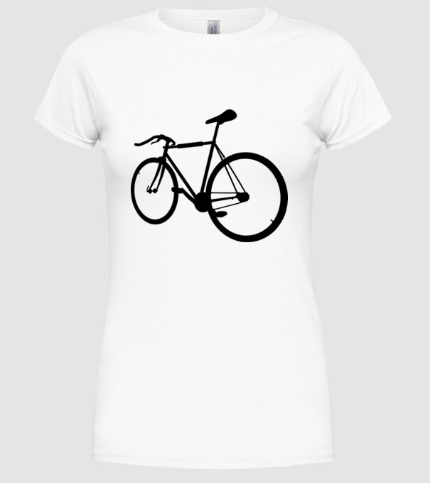 Bicicletă model alb pe tricou