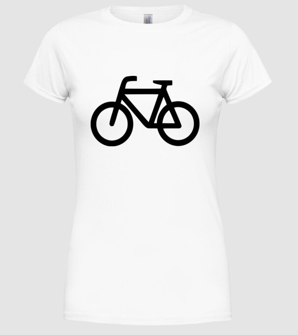 Bicicletă model alb pe tricou