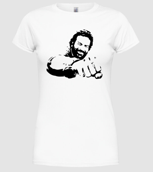 Bud Spencer model alb pe tricou