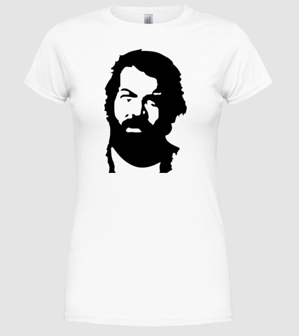 Bud Spencer model alb pe tricou