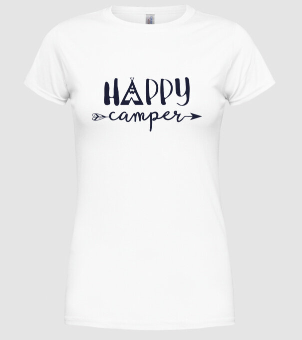 Camper tepee model alb pe tricou
