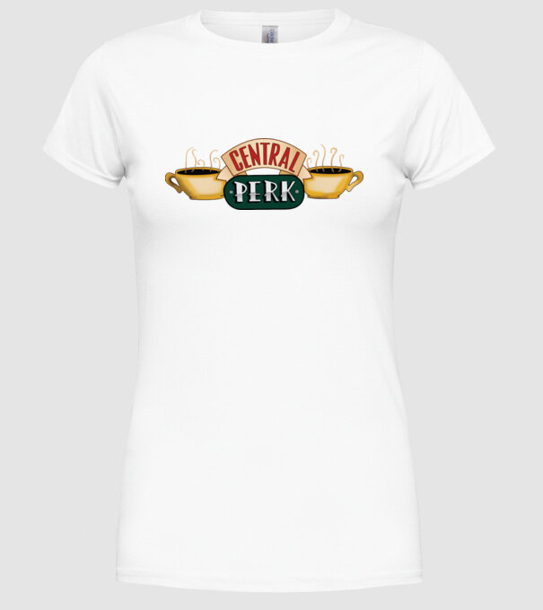 Central perk model alb pe tricou