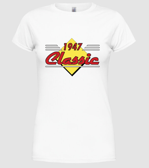 Classic - 1947 model alb pe tricou