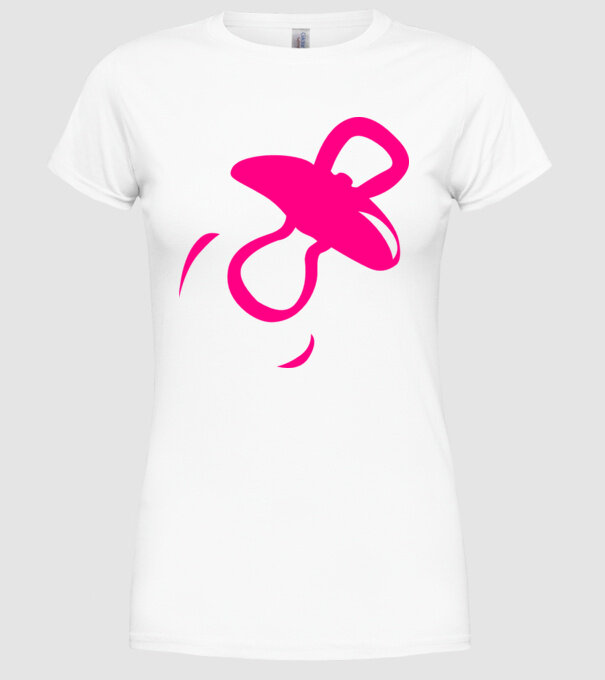 Suzetă model alb pe tricou