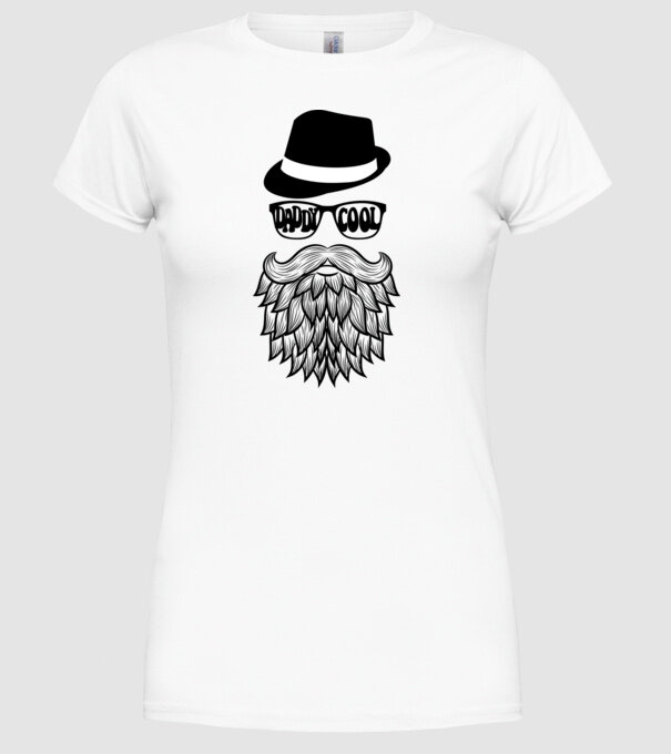 Daddy Cool model alb pe tricou
