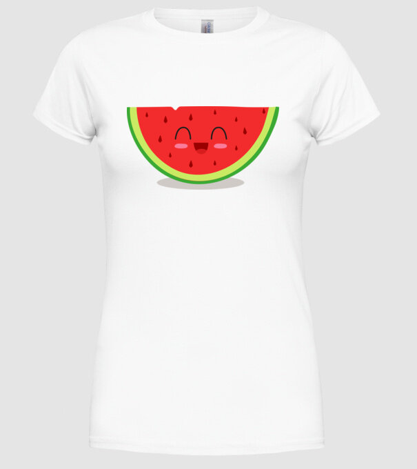 Pepene model alb pe tricou