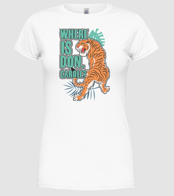 DonCarole model alb pe tricou