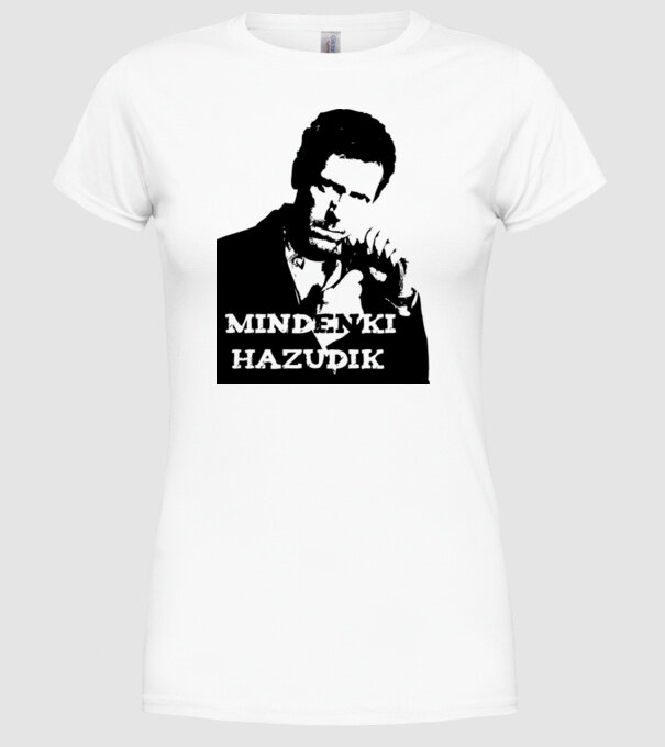dr. house model alb pe tricou