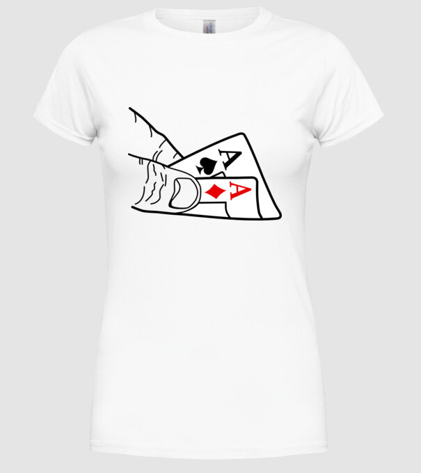 dublu as model alb pe tricou