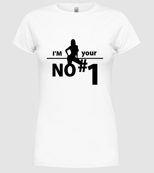 Prima model alb pe tricou
