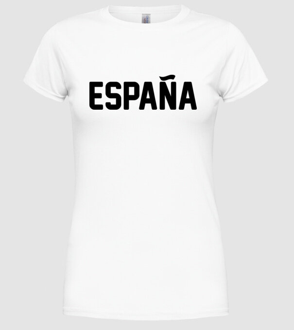 Espana model alb pe tricou