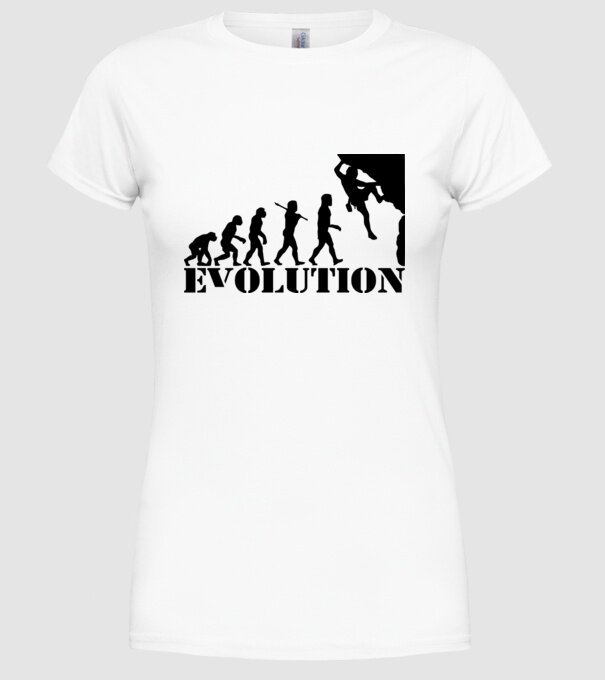 Evolution model alb pe tricou