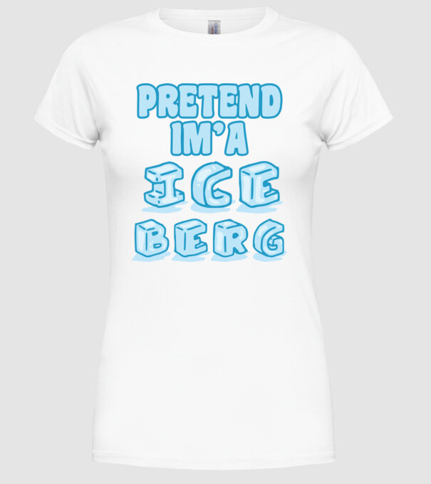 Iceberg carnaval model alb pe tricou
