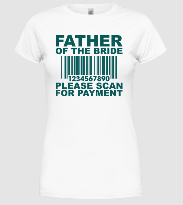 Father of the bride model alb pe tricou