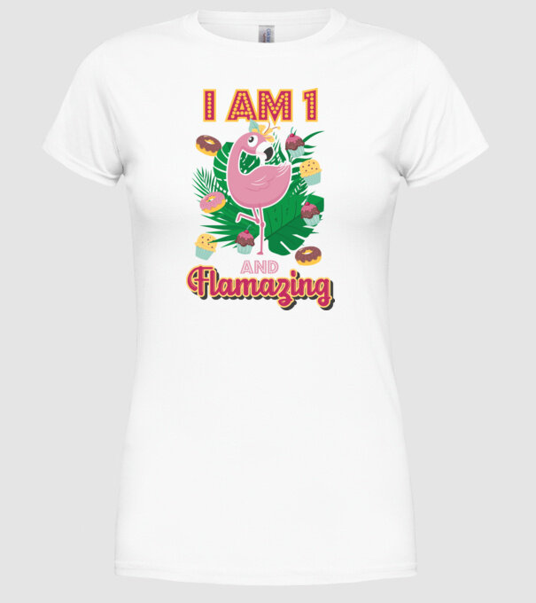 FLAMAZING Birthday 1 Years old model alb pe tricou