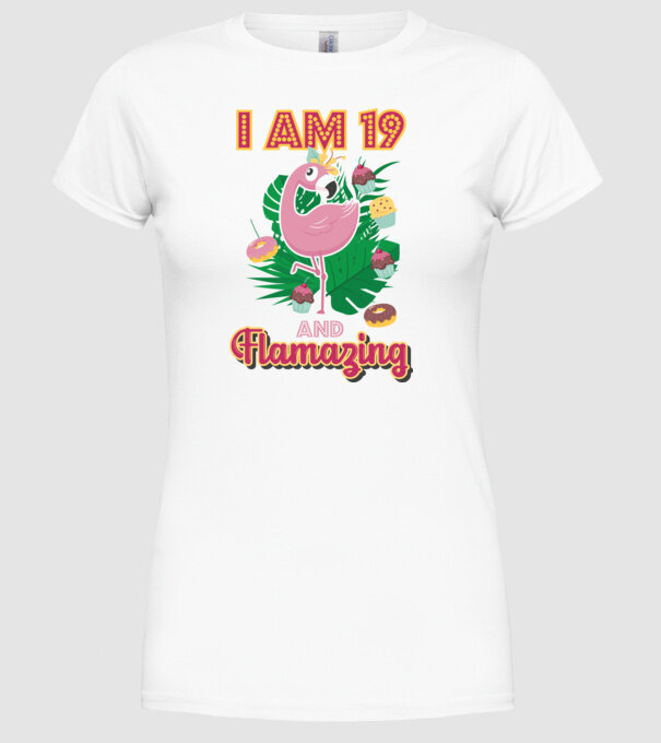 FLAMAZING Birthday 19 Years old model alb pe tricou