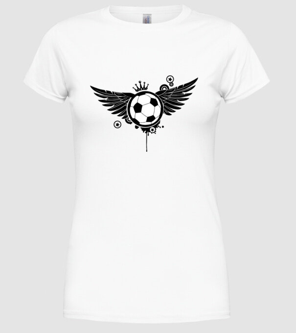 Aripă fotbal model alb pe tricou