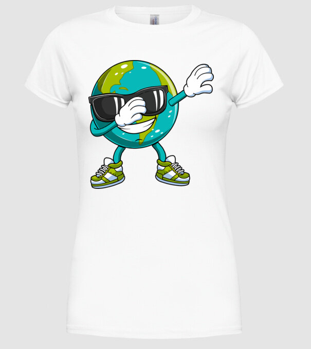 Pământ DAB Ziua Pământului model alb pe tricou