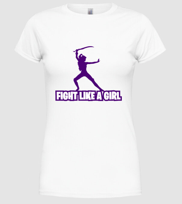 Fată Fortnite model alb pe tricou
