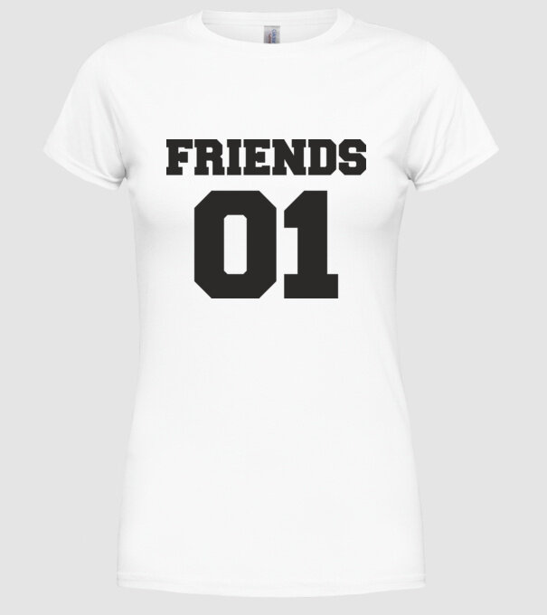 Friends 01 model alb pe tricou