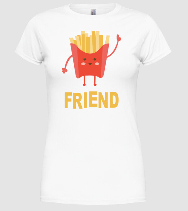 Friends cartofi model alb pe tricou