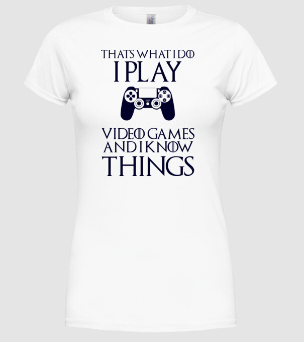Gaming of Thrones model alb pe tricou
