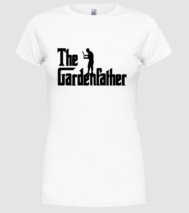 The Gardenfather model alb pe tricou