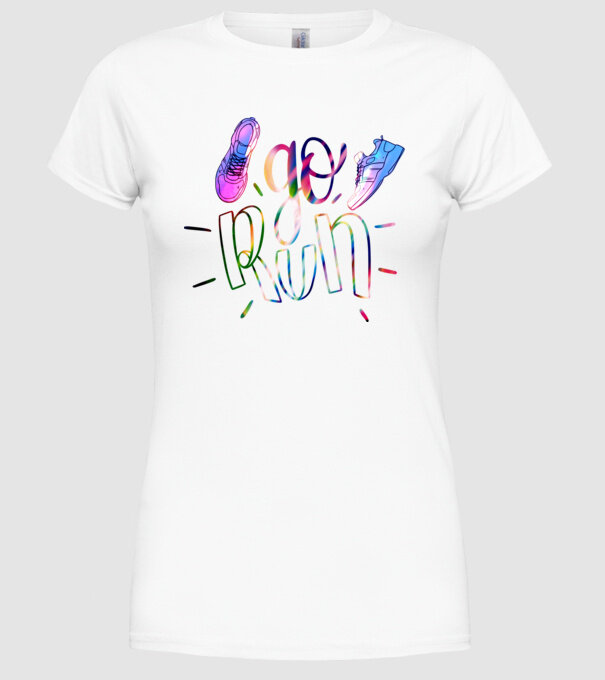 Go run holo model alb pe tricou