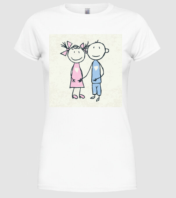 dragoste de copii model alb pe tricou