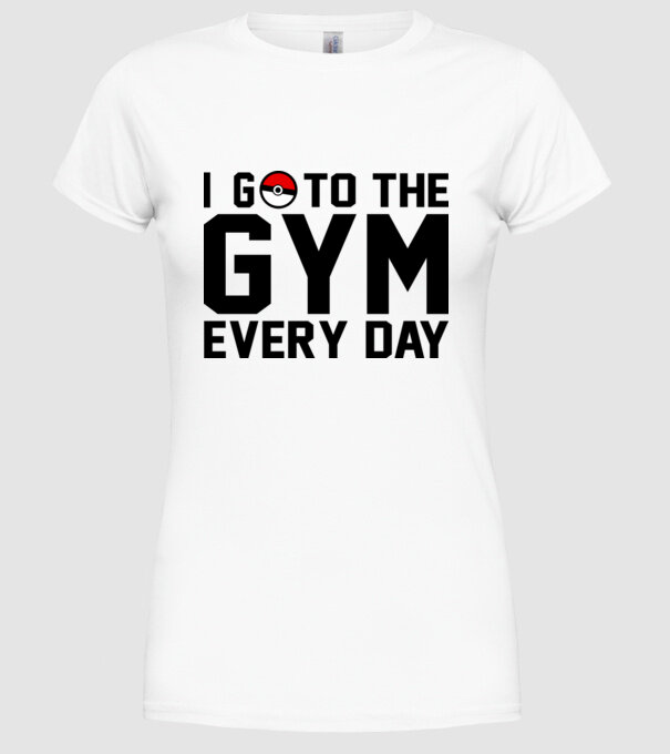 Gym every day model alb pe tricou